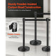 TheLAShop Retractable Belt Stanchions Event Crowd Control Barriers 6ct. Image