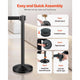 TheLAShop Retractable Belt Stanchions Event Crowd Control Barriers 6ct. Image