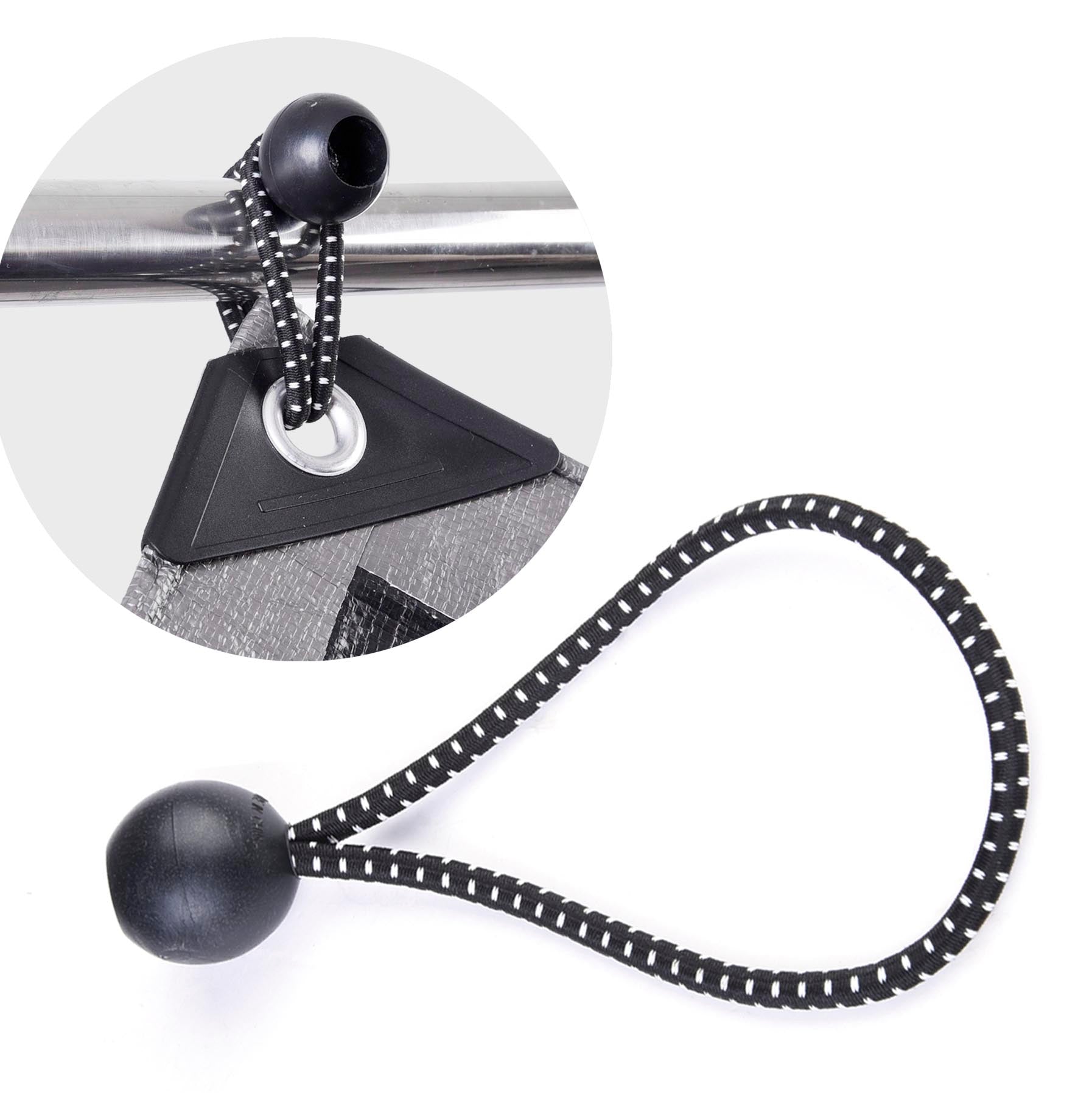 bungee cord tarp TheLAShop 25pcs 6" 8" 9"L Ball Bungee Cord Fix Canopy Tarp Tent Strap
