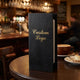 TheLAShop Custom PU Leather Menu Cover Wine List Drinks Menu 4-1/4"x11" Image