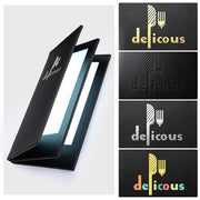 TheLAShop Custom Illuminated Drinks Menu Holder Wine & Beverage Menu Cover Image