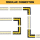 TheLAShop 1-Channel Cable Ramp 90° Turns Left/Right Corner to Cover 2" Cables Image