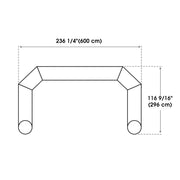 TheLAShop Custom Inflatable Arches Displays Entryways - Color & Logo, 20ft with T-base Image