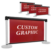 TheLAShop Custom Retractable Banner for Stanchions - 4ct. Scroller & Bar Image
