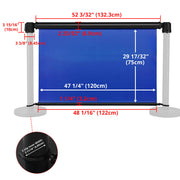 TheLAShop Custom Retractable Banner for Stanchions - 4ct. Scroller & Bar, Double Sided 3.9ft Image