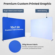 TheLAShop 10ft Exhibit Tension Fabric Backdrop (Frame, Custom Graphic or Kit) Image
