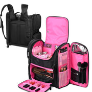TheLAShop Barber Makeup Backpack for Artist Hairstylist Travel Bag, Pink Image