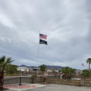 TheLAShop Aluminum Sectional Flagpole Kit with US Flag (20ft,25ft,30ft Options) Image