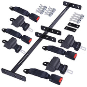 TheLAShop Golf Cart Universal Retractable 4 Seat Belts Bracket Kit Image