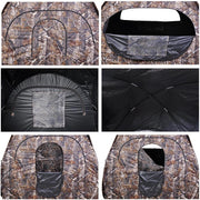 TheLAShop 2-Person Pop Up Hunting Blind Tent Camo w/ Carrying Bag Image