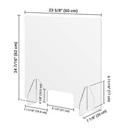 TheLAShop 24" Sneeze Guards for Desk Acrylic Dividers 6mm Thick 4ct/Pack Image