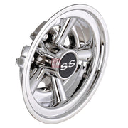 TheLAShop 8" SS Chrome Golf Cart Hub Caps Set of 4 Wheel Covers Image