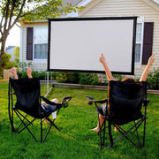 TheLAShop 100" 16:9 Portable Outdoor Projector Screen w/ Frame Freestanding Bag Image