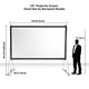 TheLAShop 135" 16:9 Portable Outdoor Projector Screen w/ Frame Freestanding Bag Image