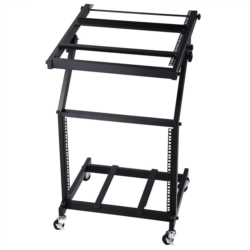 TheLAShop 9U Solid Steel Audio Mixer Rack with Crossbar 19