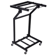 TheLAShop 4 Poles 12U 19" Audio Mixer Stand Portable Studio Rolling Rack Image