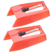 TheLAShop 2 Pcs Ruby Turntable Needle Replacement Record Player Stylus Image