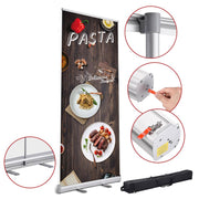 TheLAShop 33" x 79" Aluminum Rollup Retractable Banner Stand Image