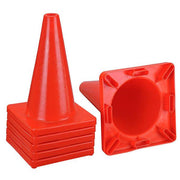 TheLAShop 18" Traffic Safety Cones 6Pcs Fluorescent Red Image