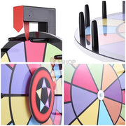 TheLAShop 15" Table Top Dry Erase Prize Wheel 2-Circle 2-Pointer Image