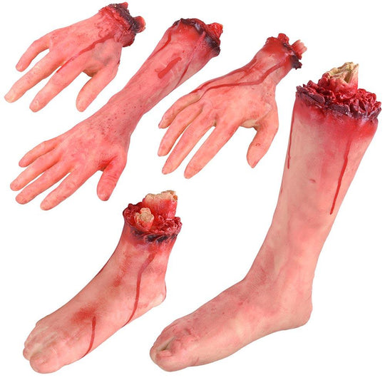 TheLAShop 5pcs Scary Severed Hands Leg Foot Props Halloween Party Decor