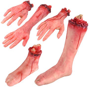 TheLAShop 5pcs Scary Severed Hands Leg Foot Props Halloween Party Decor Image