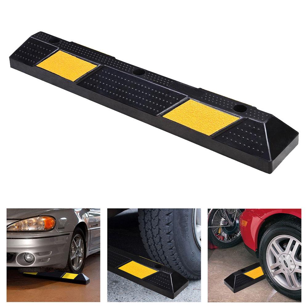 3' Rubber Curb Parking Block Wheel Stop Garage Car Stopper