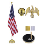 TheLAShop 8 ft Indoor Flag Poles with Stand(Ball Eagle Options)