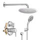 TheLAShop Rain Shower Head Handheld Combo with Valve 2.5GPM Round, Chrome Image