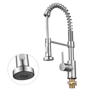 TheLAShop Pull-down Kitchen Faucet Single Handle Brushed Nickel Image