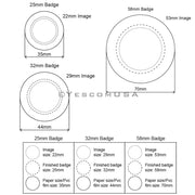 TheLAShop Backpack Pins Badge Parts 500ct/Pack (1", 1 1/4", 2 1/4" Options) Image