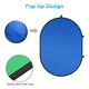TheLAShop Chromakey Blue Green Screen Collapsible Backdrop 5x6.5ft