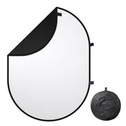 TheLAShop Chromakey White Black Screen Collapsible Backdrop 5x6.5ft