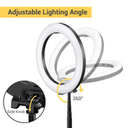 TheLAShop 10" Dimmable Ring Light Collapsible Stand for Travel