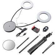 TheLAShop 7" Selfie Ring Light with Stand Mirror Remote Dimmable
