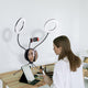 TheLAShop 7" Selfie Ring Light with Stand Mirror Remote Dimmable