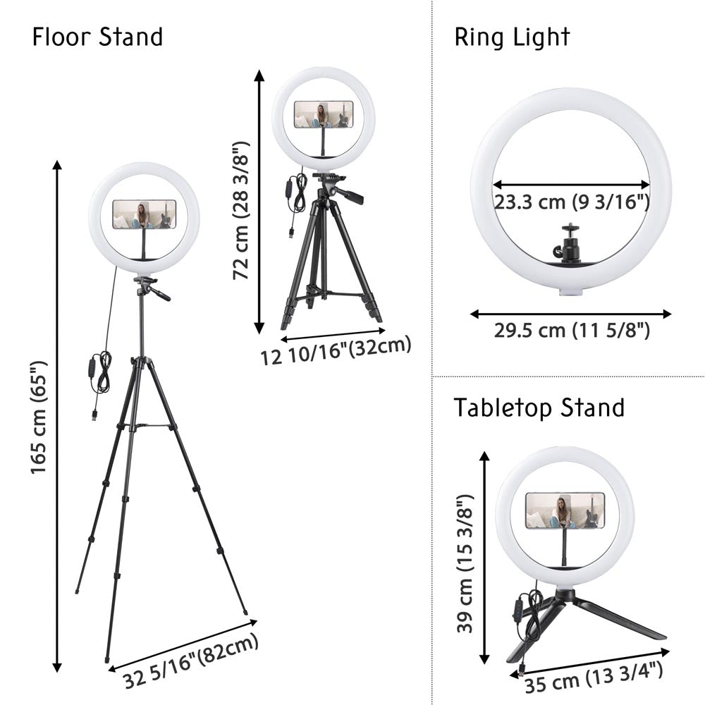 Tele-Port Phone Stand & ShowTime Ring Light Set