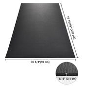 TheLAShop Medium Yoga Mat Gym Floor Mat Black 4mm 6.5x3ft