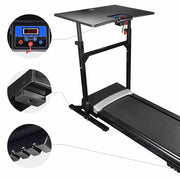 TheLAShop Electric Treadmill with Desk Workstation
