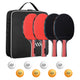 TheLAShop Ping Pong Paddle 4 Table Tennis Rackets and 8 Balls