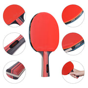 TheLAShop Ping Pong Paddle 4 Table Tennis Rackets and 8 Balls