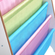 TheLAShop Kids Wood 5-Pocket Sling Bookshelf Book Display Rack Color Opt