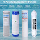 TheLAShop 4pcs Water Filter Replacement for Water Filtration System