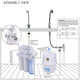 TheLAShop 5 Stage 50 GPD Reverse Osmosis Water Filtration System Under Sink