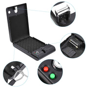 TheLAShop Home Office Car Pistol Fingerprint & Key Lock Safe Box