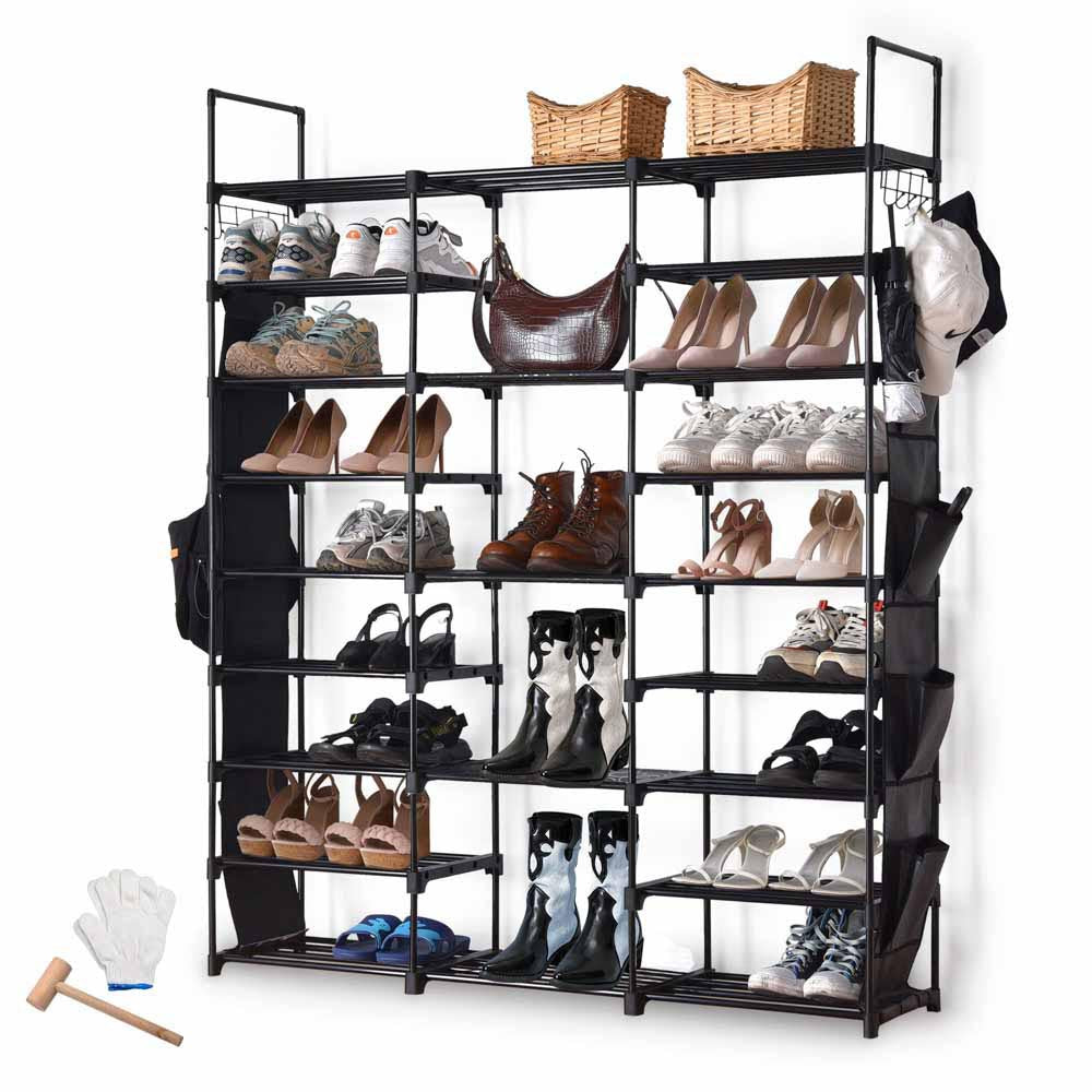 Tall metal hot sale shoe rack