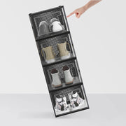 TheLAShop Drop Front Shoe Box Stackable Clear Sneaker Storage 14x11x8"