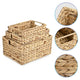 TheLAShop Wicker Baskets Water Hyacinth Bin with Handles 3ct/Pack