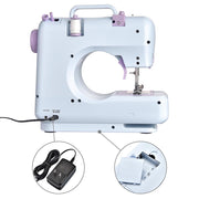 TheLAShop Mini Sewing Machine Double Thread 12 Stitches Pedal