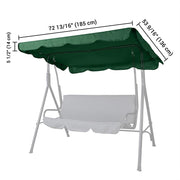 TheLAShop Outdoor Patio Swing Canopy Replacement 72x53in